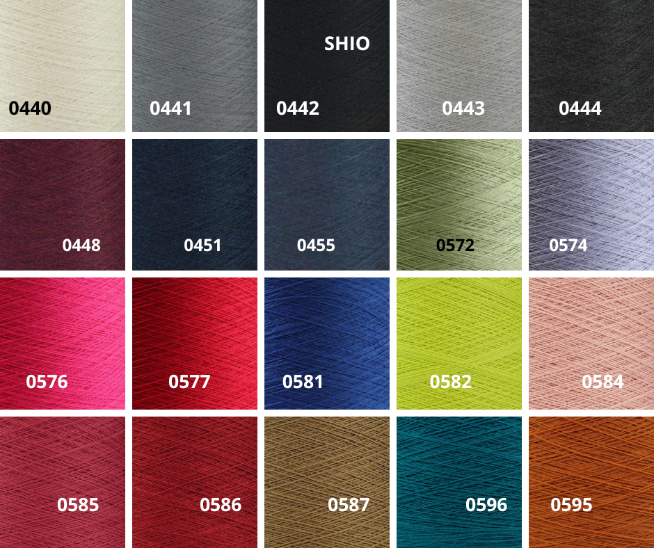 Farbauswahl der Wolle Shio von ITO Garn für ein Strickset