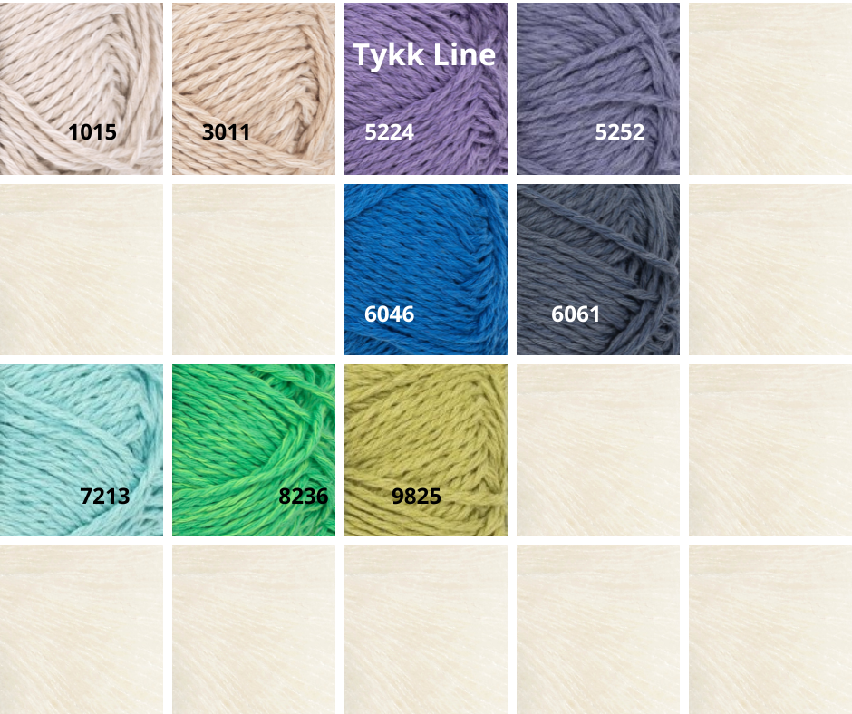 Farbauswahl der Wolle Tykk Line von Sandnes Garn