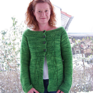 Strickanleitung Green Leaf Cardigan von Melanie Mielinger