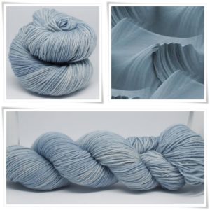 Blue grey Merino-Sockenwolle 4-fach von Wollelfe