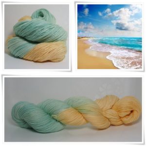 Ozean-Sonne Sockenwolle 4-fach von Wollelfe