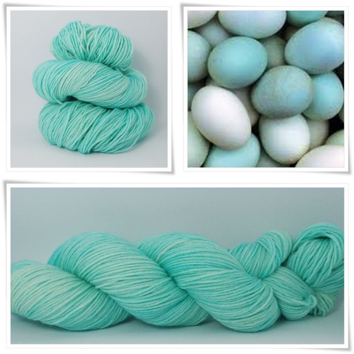 Robin's Egg Blue Sockenwolle 4-fach von Wollelfe