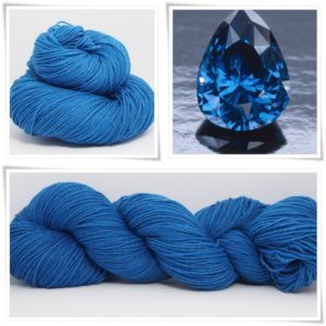Sapphire Blue Sockenwolle 4-fach von Wollelfe