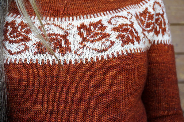 Strickanleitung Maple Leaves Sweater von Asita Krebs sidispinnt
