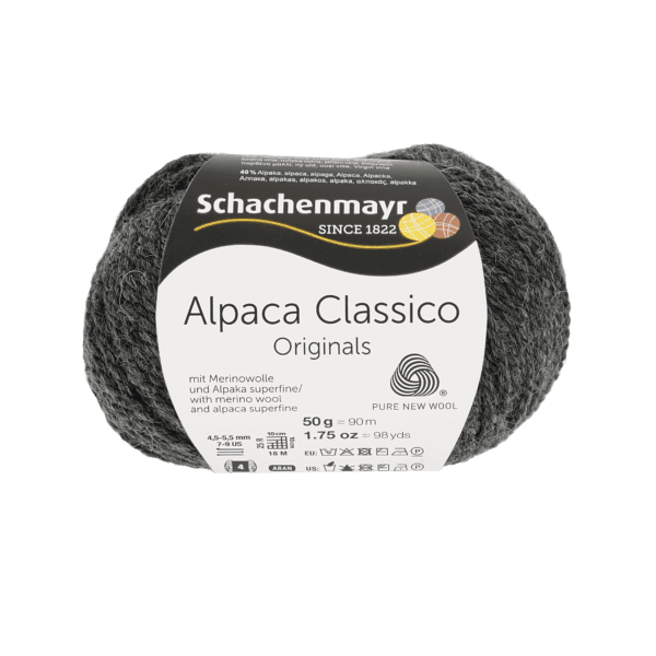 Alpaca Classico 00098 anthrazit von Schachenmayr