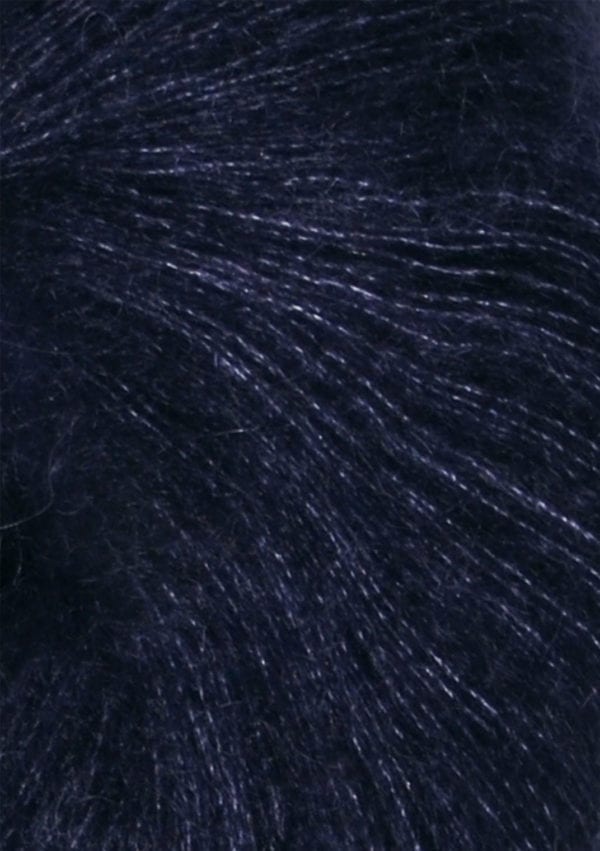 Tynn Silk Mohair col.5581 dyp marine von Sandes Garn