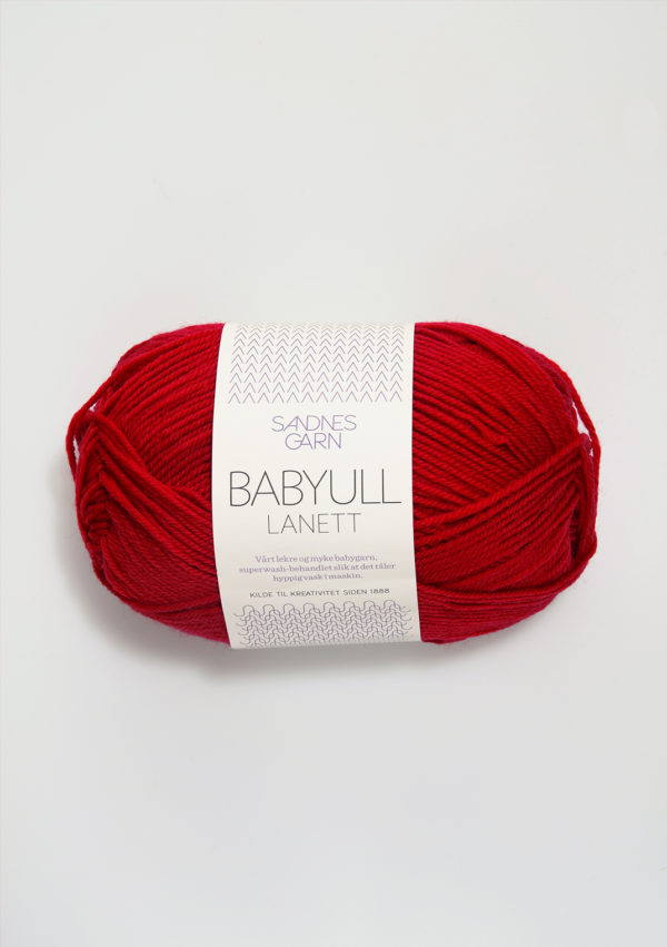Babyull Lanett col 4128 red von Sandnes Garn
