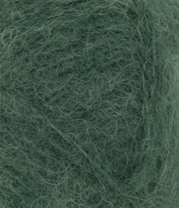 Borstet Alpakka col. 8581 dyp skoggrønn von Sandes Garn
